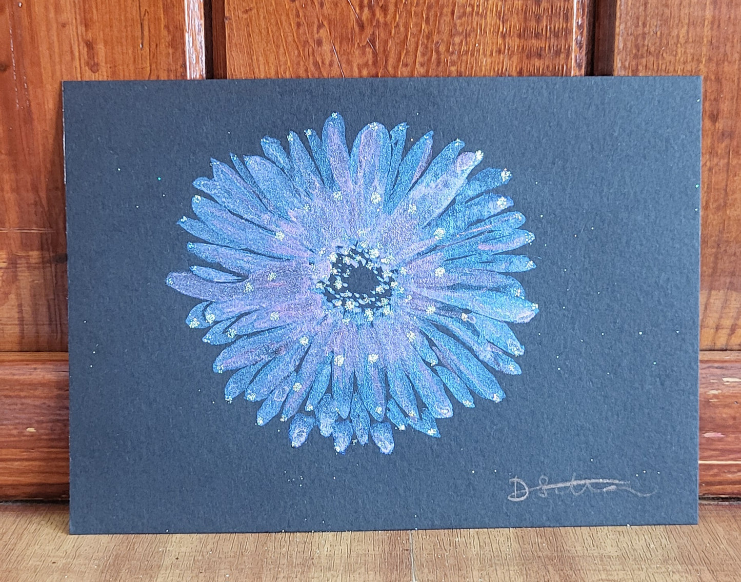Purple Flower Glitter