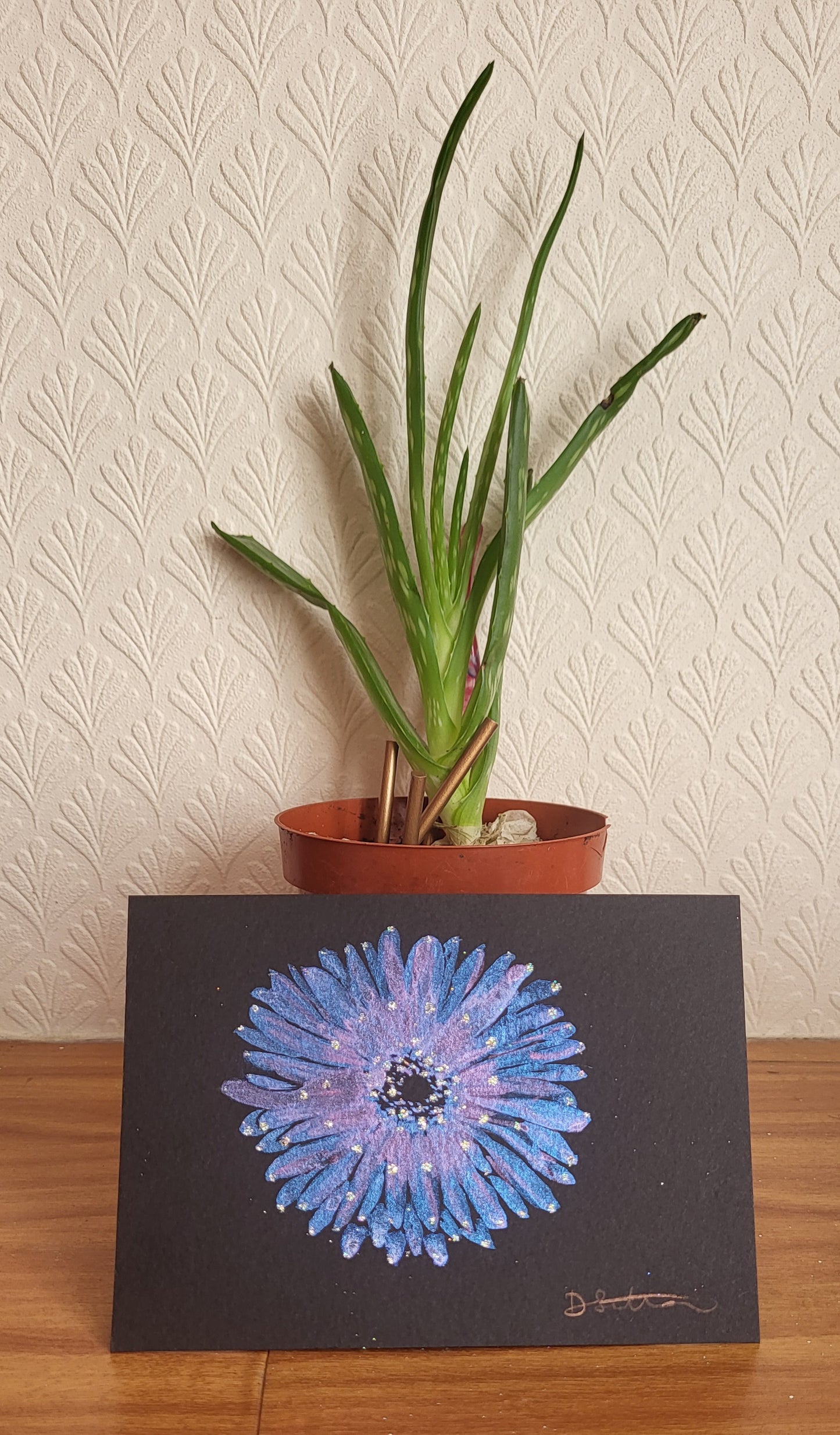 Purple Flower Glitter
