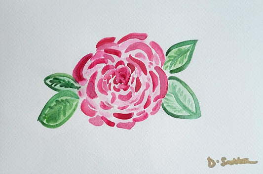 Rose Flower Watercolour Painting