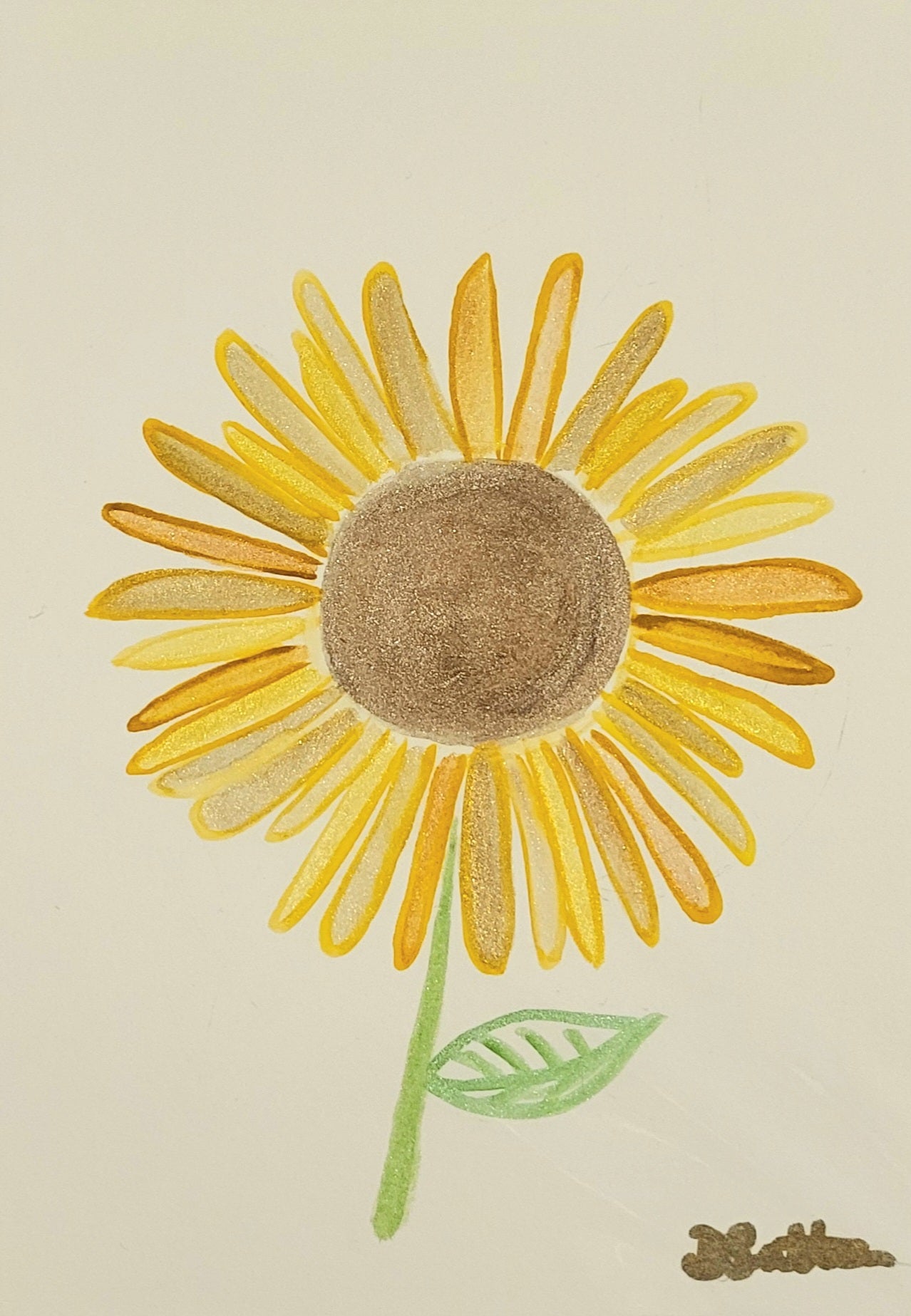 Sunflower Watercolour Painting